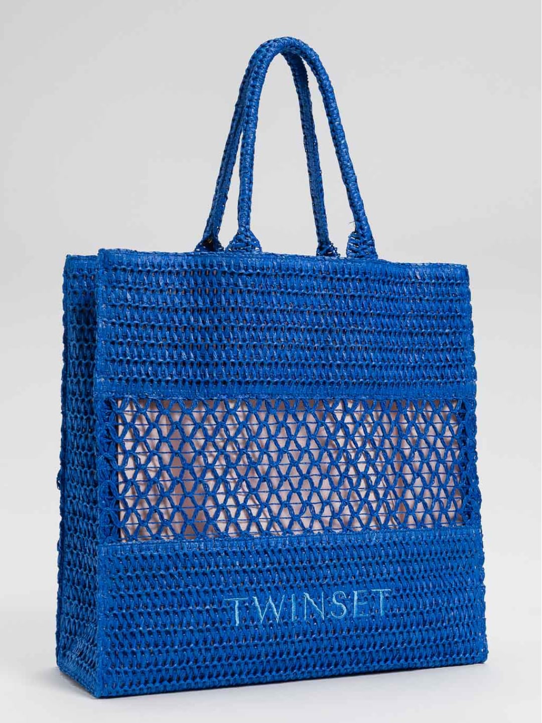 Twinset Borsa Tote Blu "Mediterraneo"