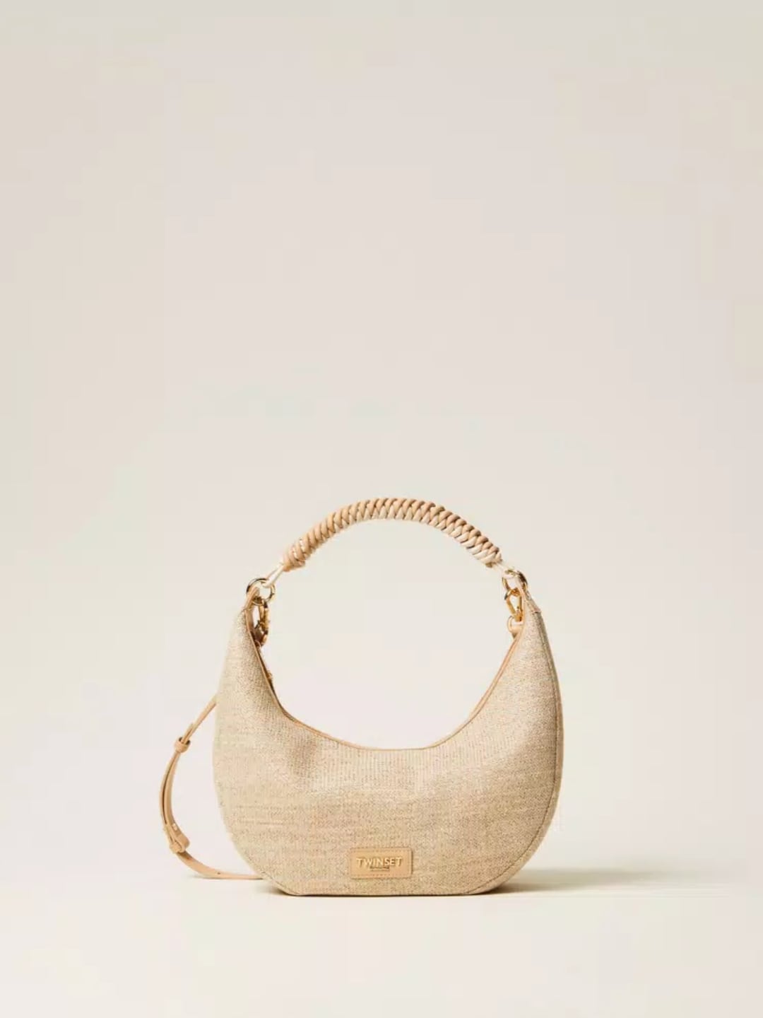 Twinset Borsa hobo effetto rafia Paglia