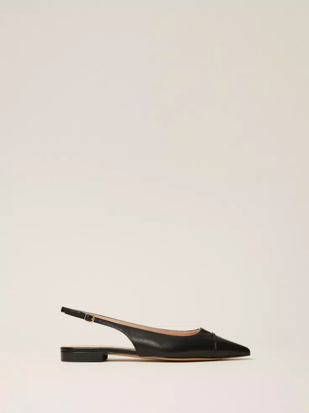 Twinset Ballerine sling back in pelle Nero