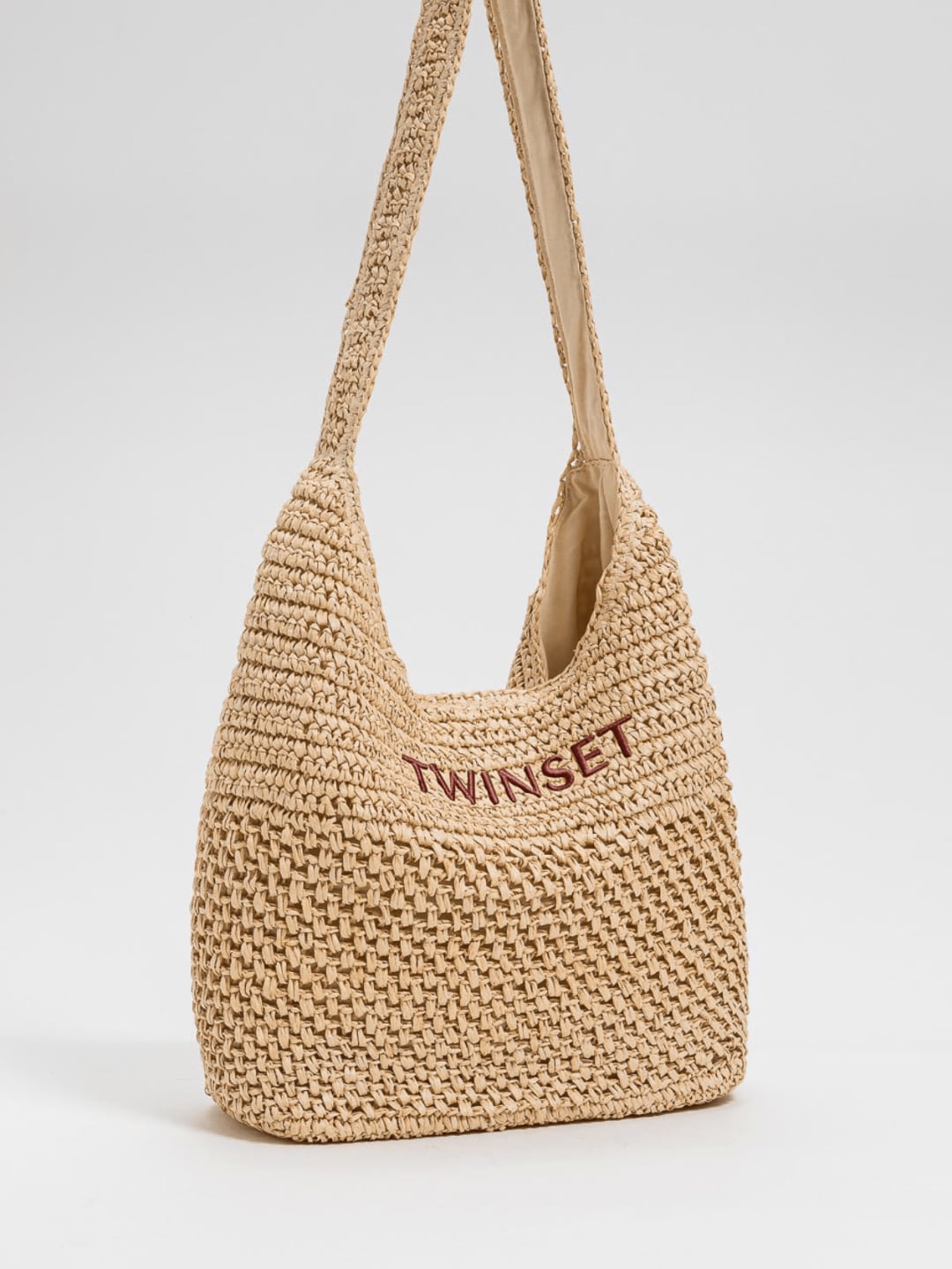 Twinset Borsa hobo in Rafia Paglia