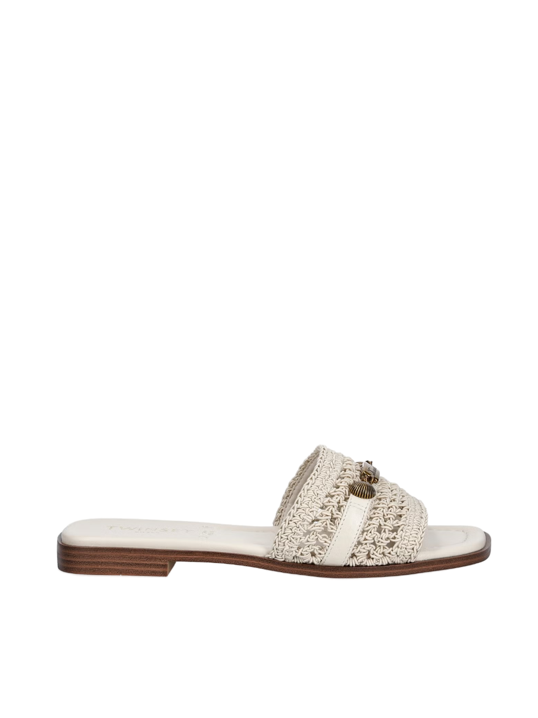 Twinset Ciabatte Slide da donna Madreperla
