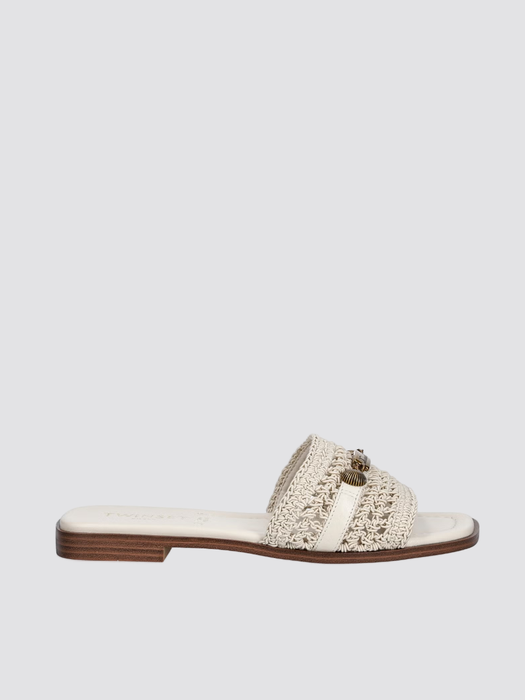 Twinset Ciabatte Slide da donna Madreperla