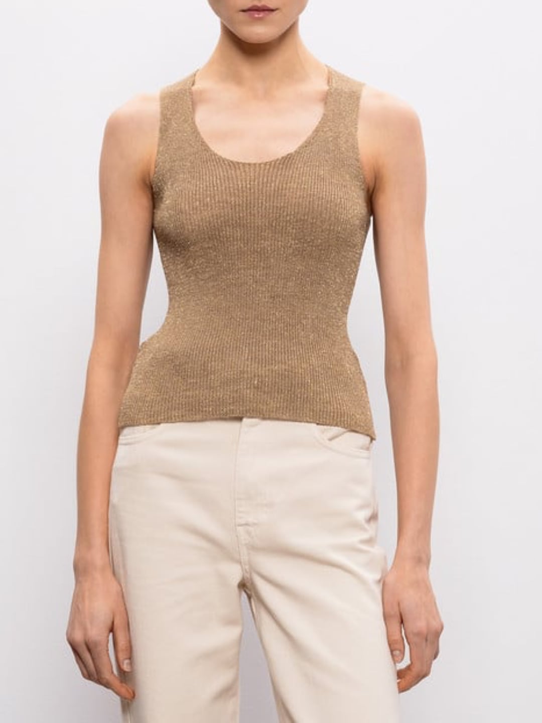 Twinset Top con lurex Oro