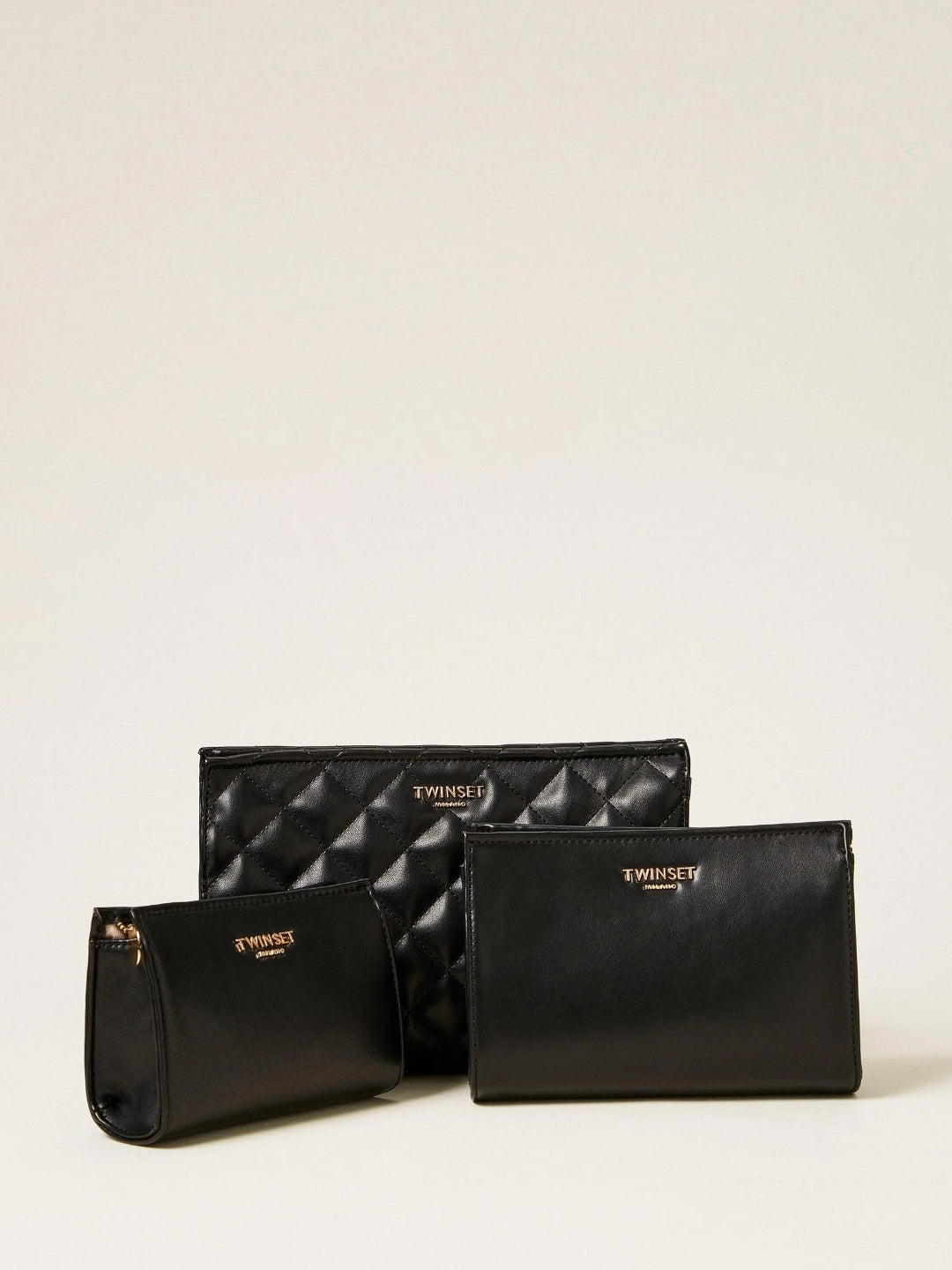 Twinset Set Di Beauty con logo lettering Nero