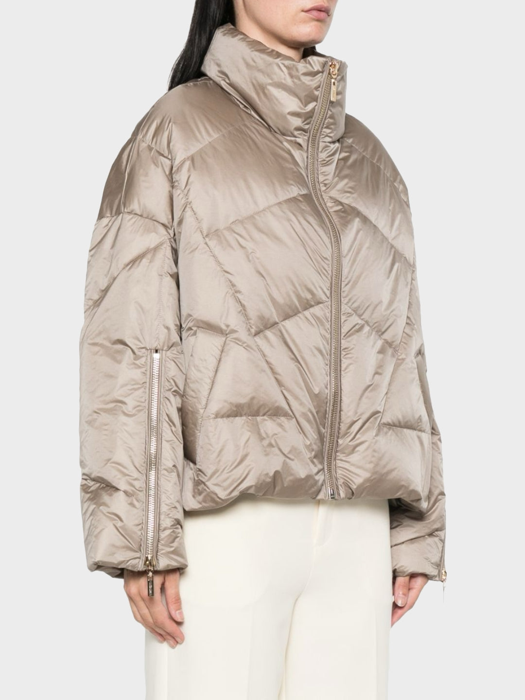 Twinset Piumino Imbottito e Trapuntato Mastice