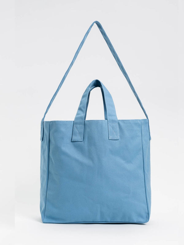 Borsa shopper in canvas con logo Col. Fiordaliso