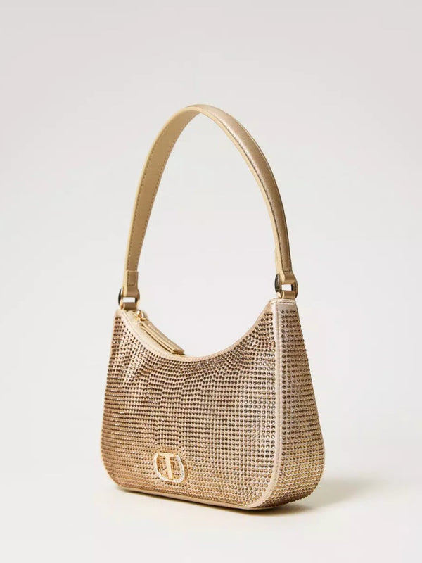 Borsa hobo Moon party con strass Oro "Golden Precious"