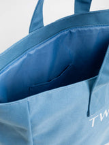 Borsa shopper in canvas con logo Col. Fiordaliso