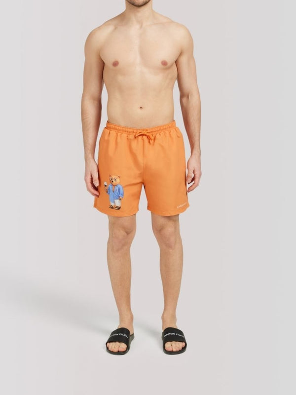 Costume Mare Boxer Uomo in Nylon con Stampa Filou LXXVI Fizzy Peach