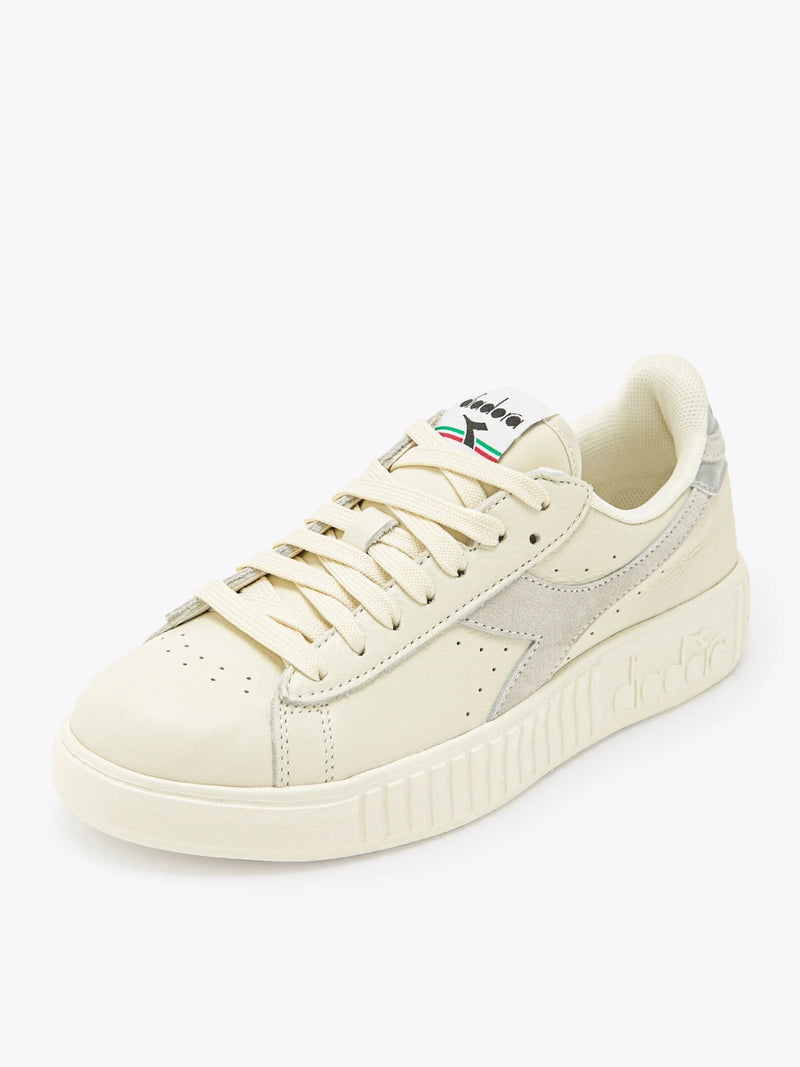 Sneaker Basse Game Step Premium Tumbeled Leather White Donna
