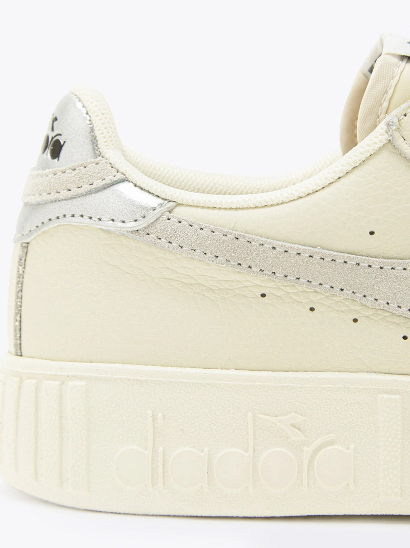 Sneaker Basse Game Step Premium Tumbeled Leather White Donna
