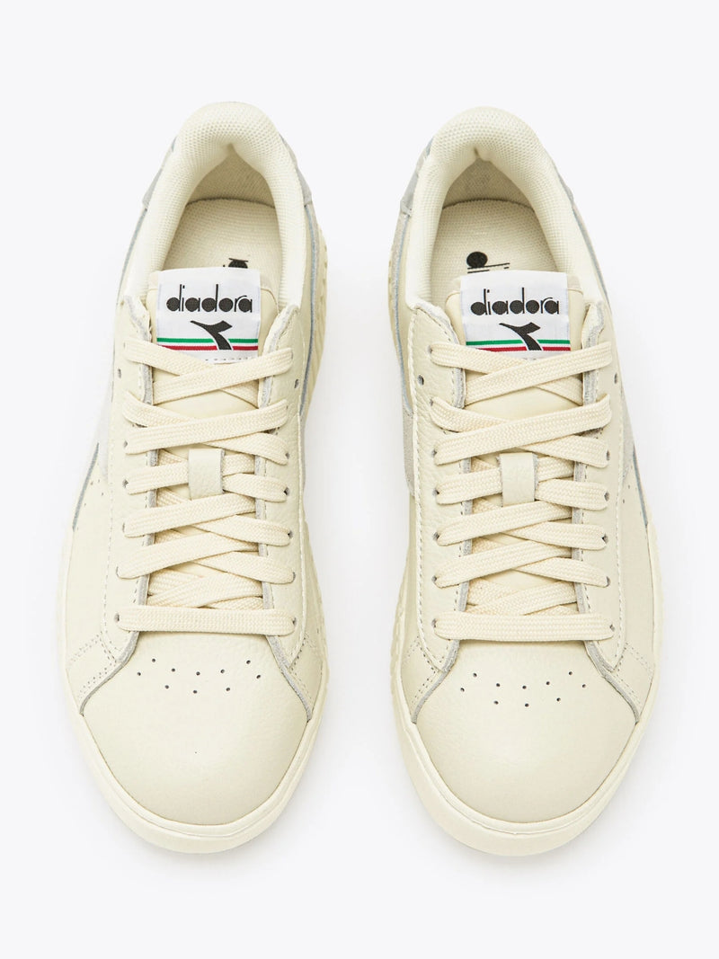 Sneaker Basse Game Step Premium Tumbeled Leather White Donna