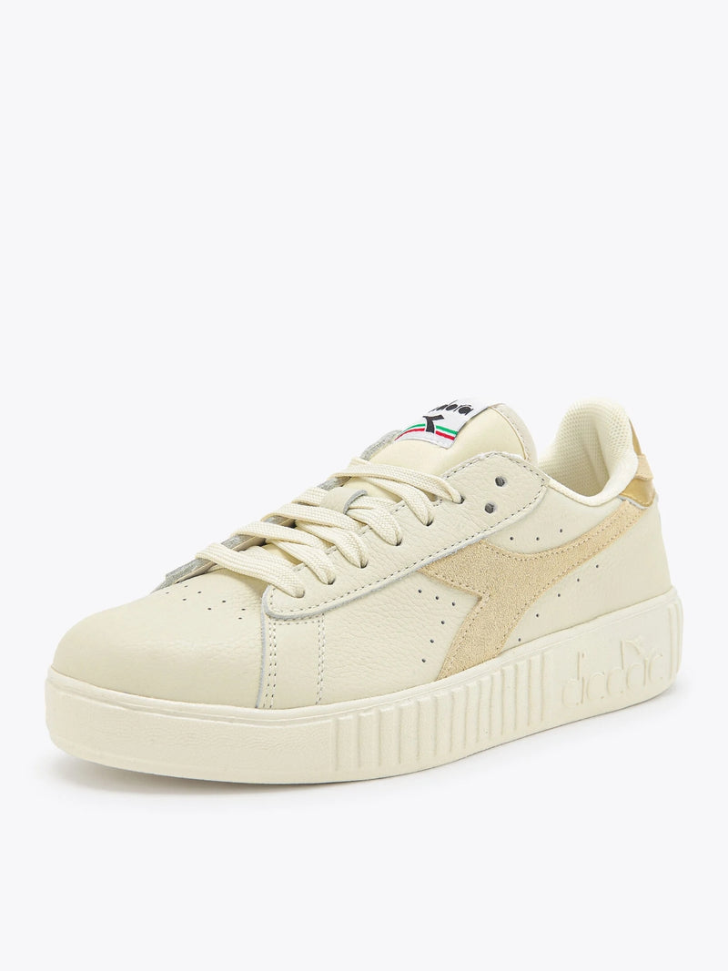 Sneaker Basse Game Step Premium Tumbeled Leather White Frozen Dew Donna