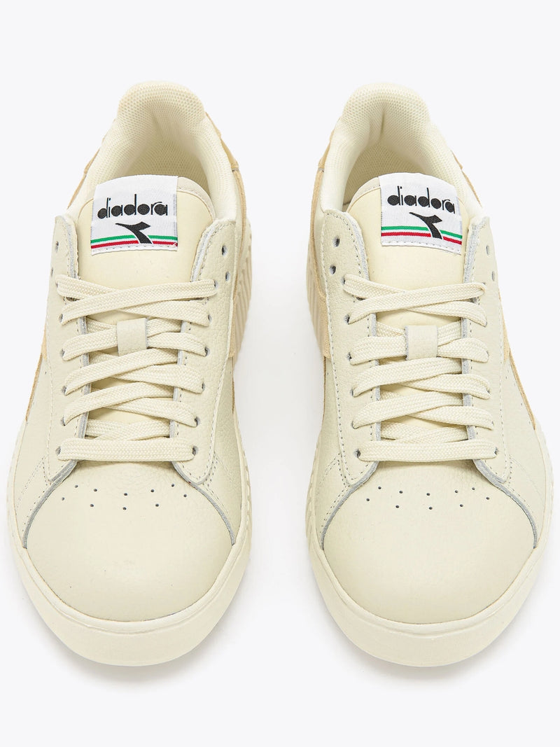 Sneaker Basse Game Step Premium Tumbeled Leather White Frozen Dew Donna