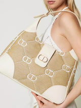 Borsa hobo Palermo con ricamo Oval T Neve