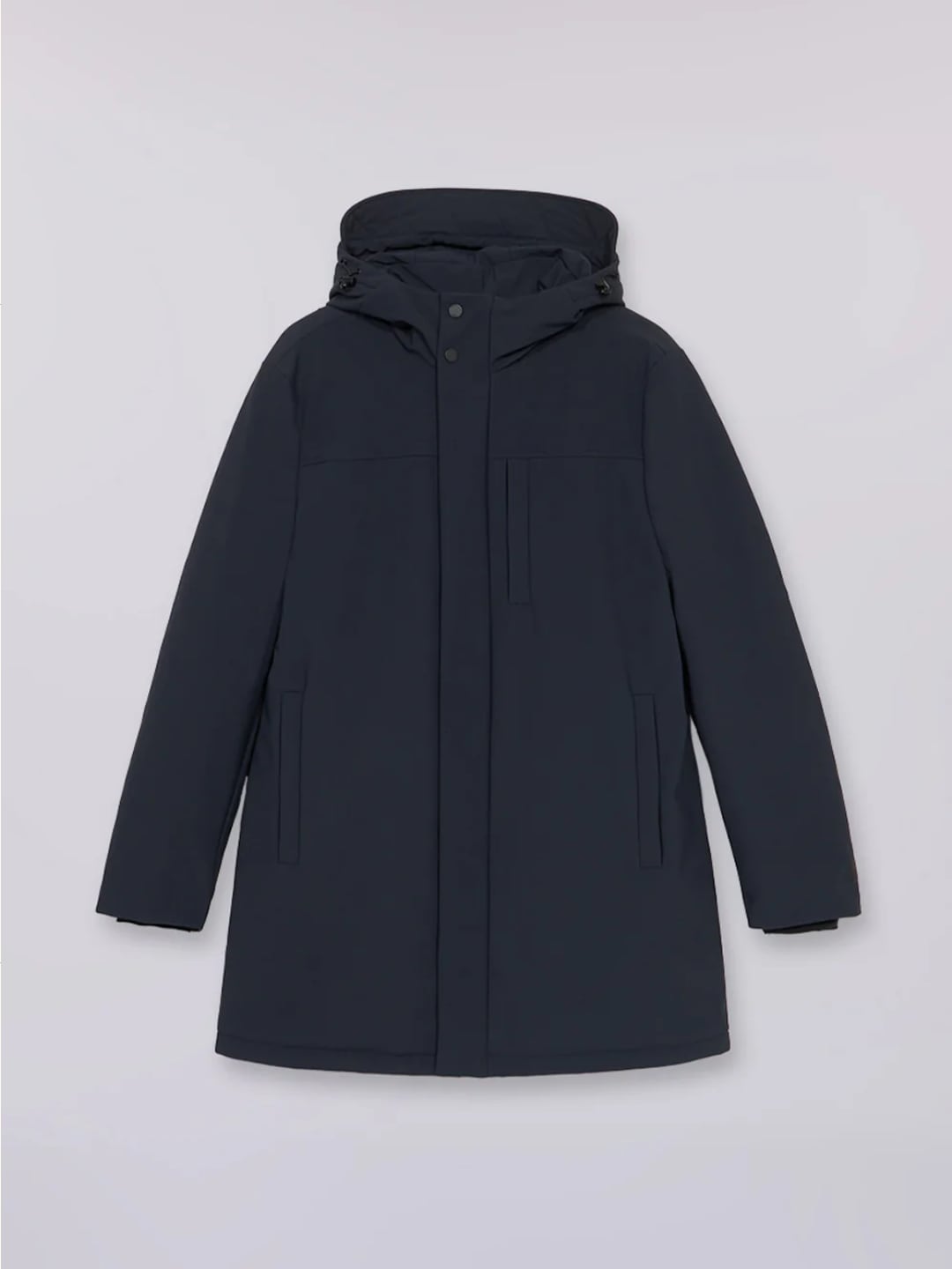 Trussardi Giubbino con cappuccio in tessuto tecnico Blu