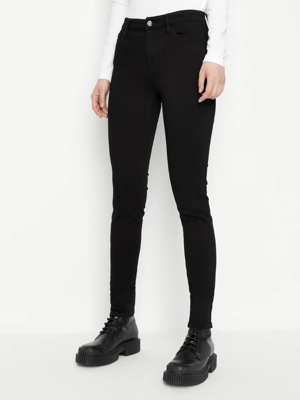 Armani Exchange Jeans in Denim Ultra Stretch Super Skinny Nero