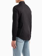 Armani Exchange Camicia in tessuto stretch Nero