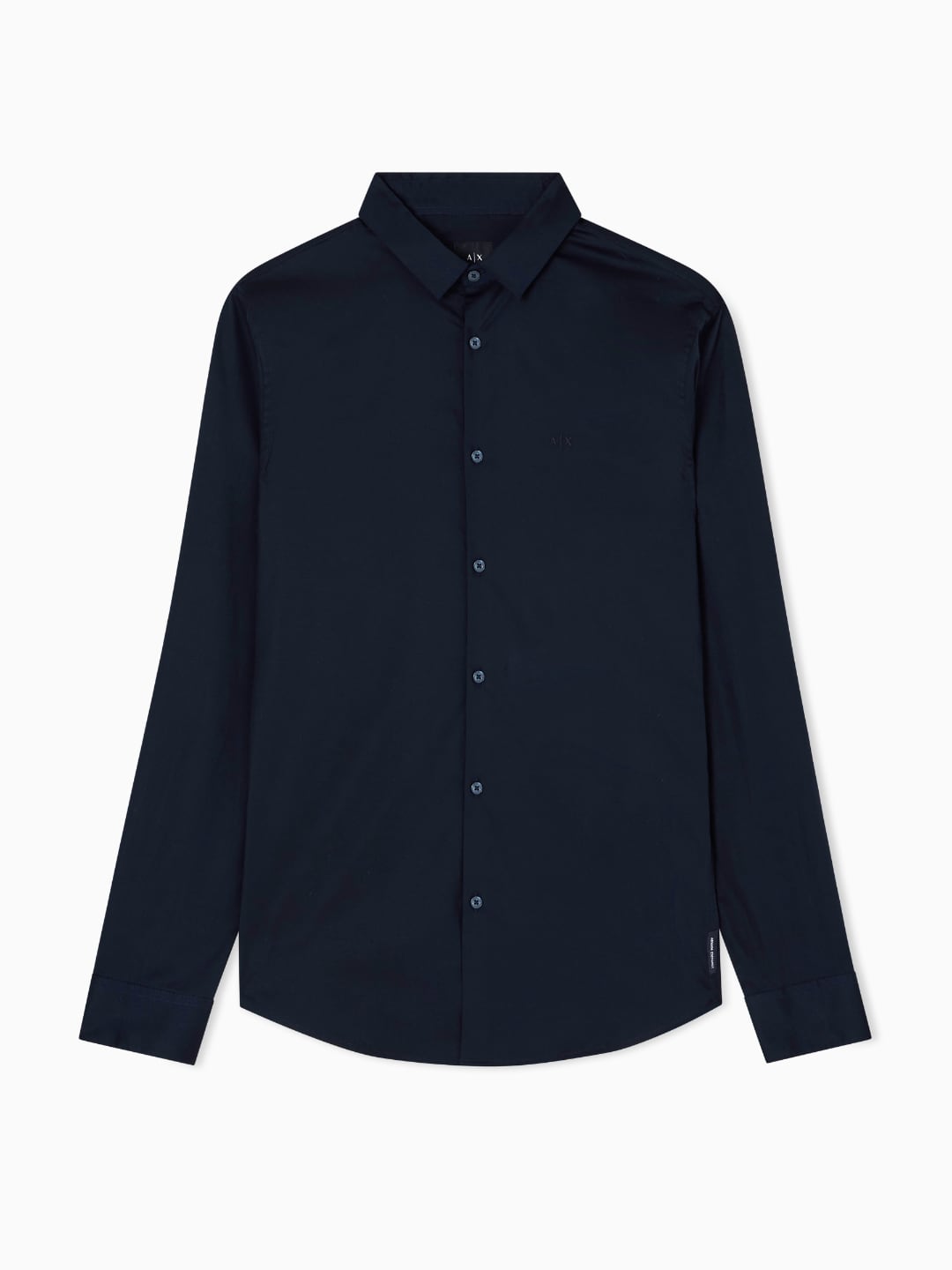 Armani Exchange Camicia in tessuto stretch Deep Navy