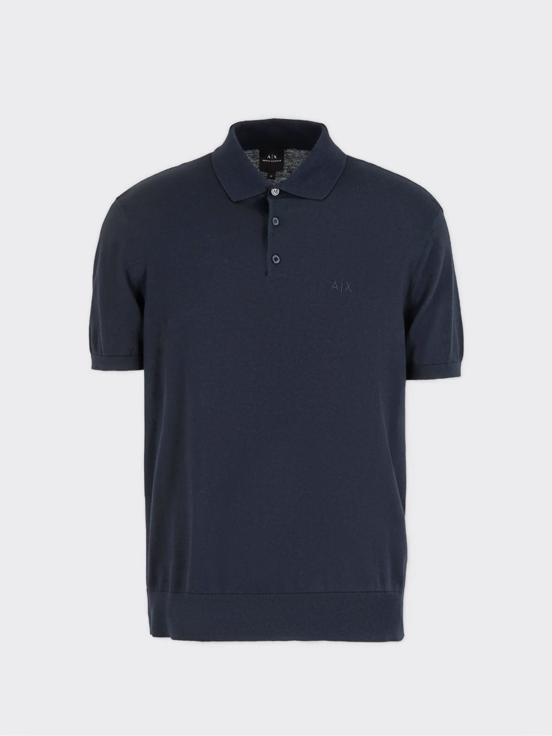 Armani Exchange Polo In Maglia Blu Navy