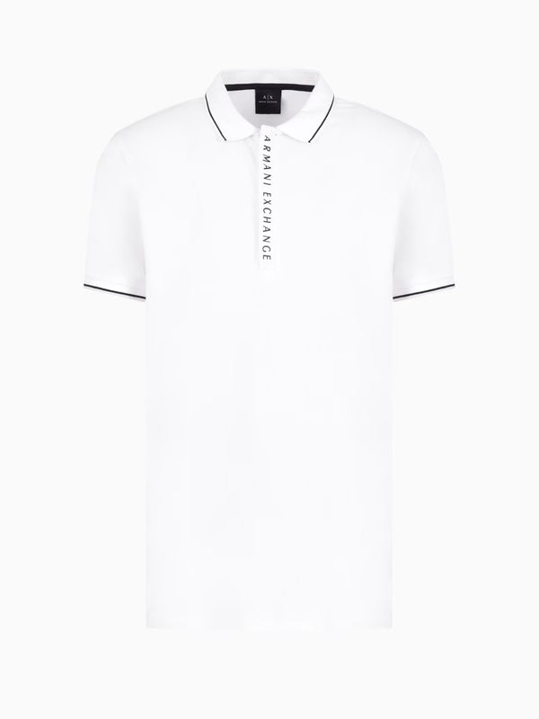 Armani Exchange Polo Con Logo A Contrasto Bianco