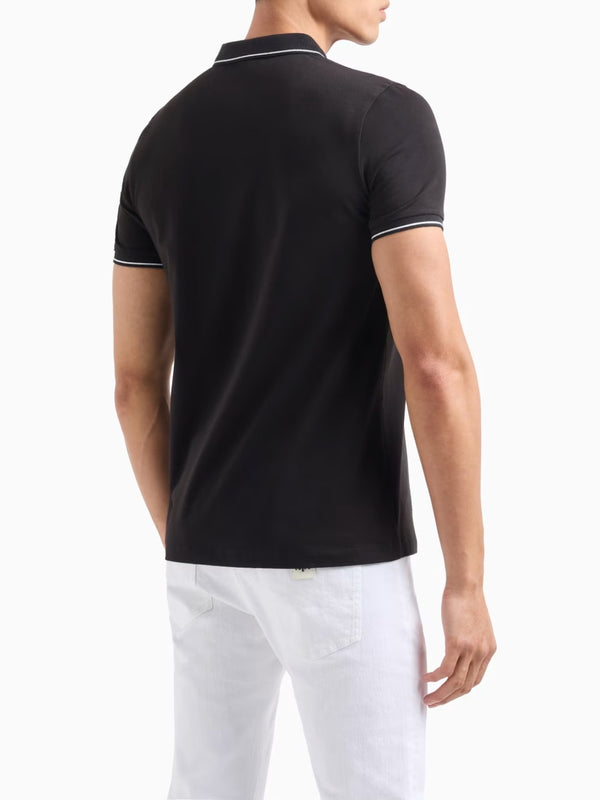 Armani Exchange Polo Con Logo A Contrasto Nero