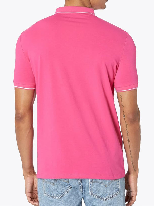 Armani Exchange Polo Con Logo A Contrasto Magenta