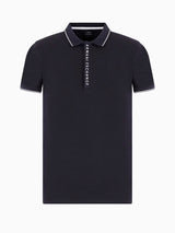 Armani Exchange Polo Con Logo A Contrasto Blu Navy