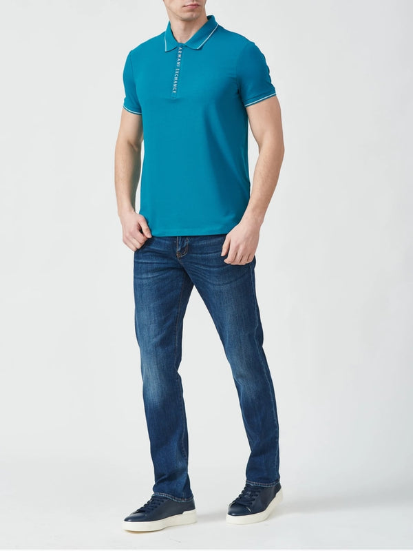 Armani Exchange Polo Con Logo A Contrasto Verde