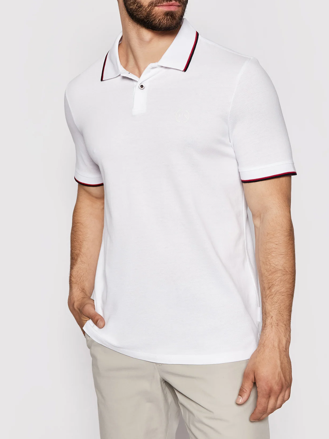 Armani Exchange Polo Regular fit In Cotone Con Logo Bianco