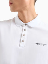 Armani Exchange Polo In Jersey Milano new York Bianco