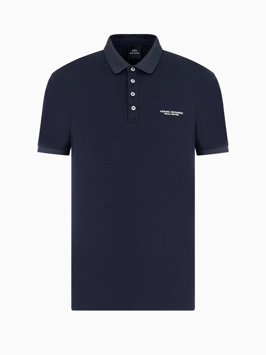 Armani Exchange Polo In Jersey Milano New York Blu Navy