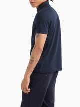 Armani Exchange Polo In Jersey Milano New York Blu Navy