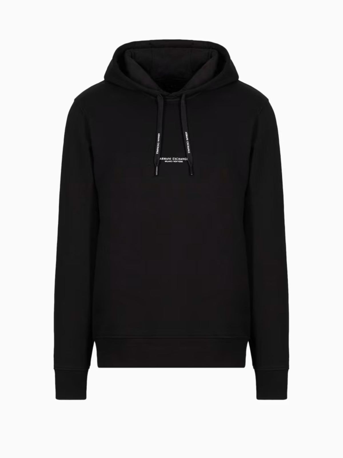 Armani Exchange Felpa Con Cappuccio In Cotone French Terry Con Logo Nero