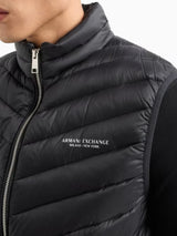 Armani Exchange Piumino Smanicato Imbottito Double Face Nero