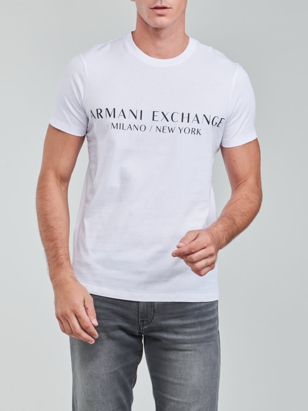 Armani Exchange T-Shirt Logo Uomo Slim Fit Bianco
