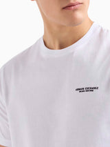 Armani Exchange T-shirt Regular Fit In Jersey Bianco