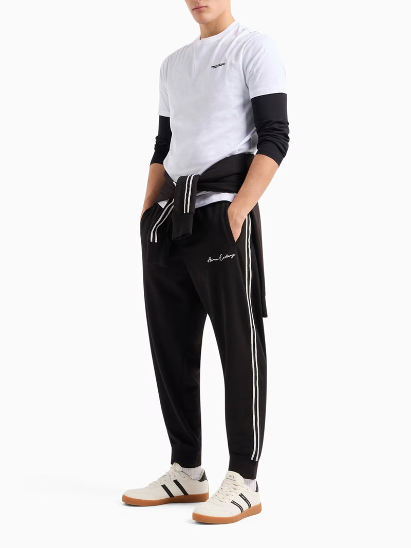 Armani Exchange T-shirt Regular Fit In Jersey Bianco