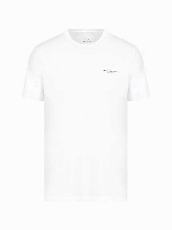 Armani Exchange T-shirt Regular Fit In Jersey Bianco