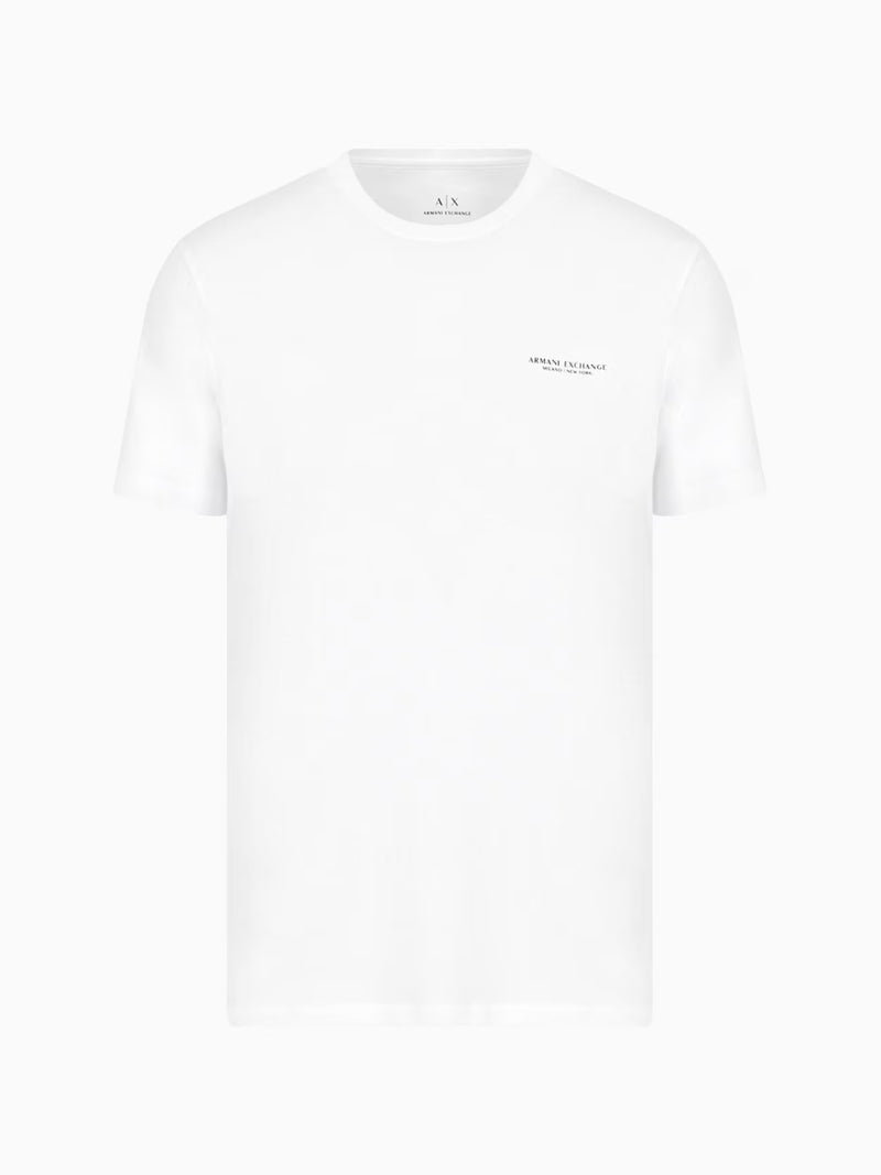 Armani Exchange T-shirt Regular Fit In Jersey Bianco
