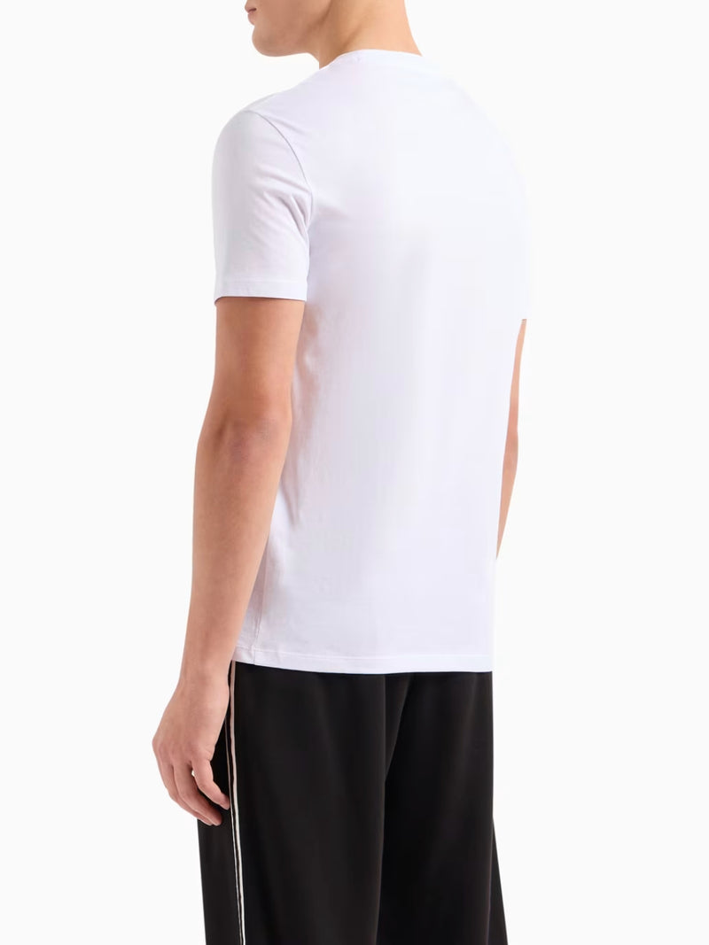 Armani Exchange T-shirt Regular Fit In Jersey Bianco