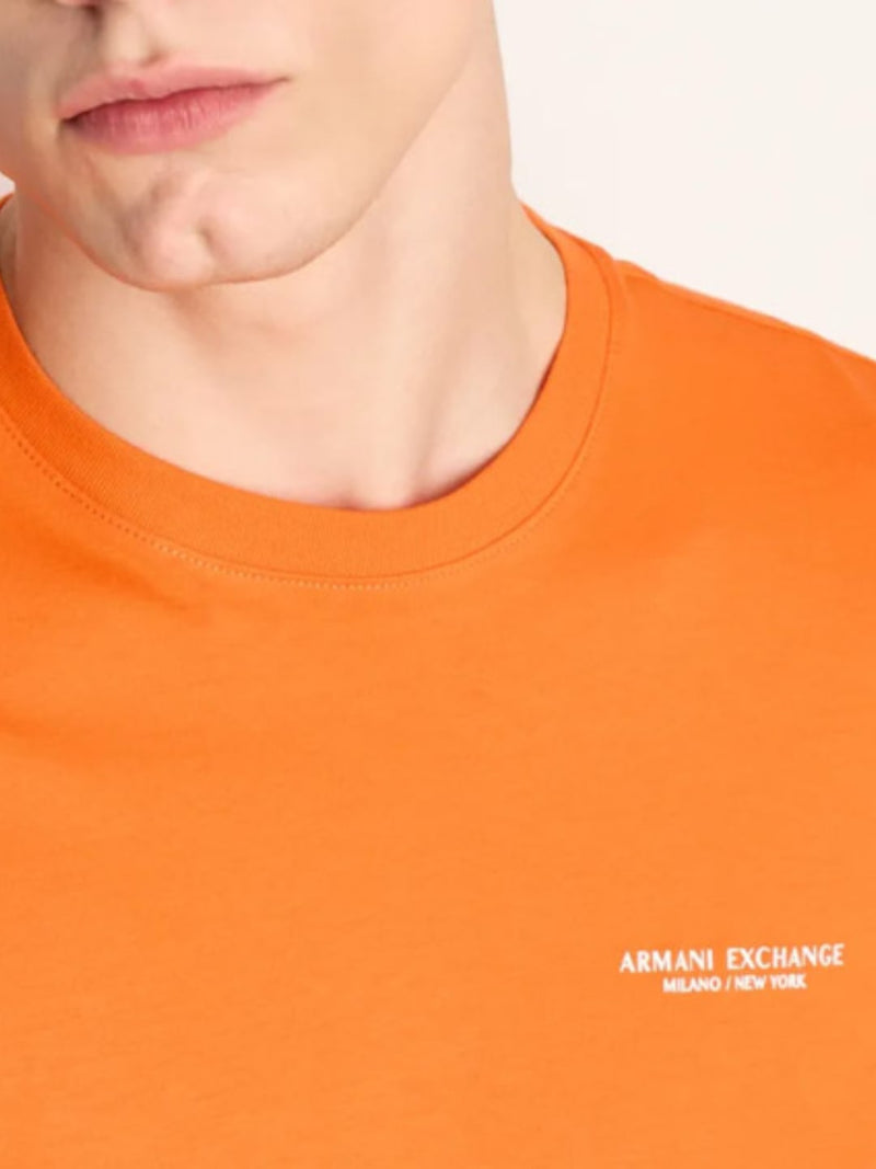 Armani Exchange T-shirt Regular Fit In Jersey Arancione