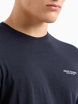 Armani Exchange T-shirt Regular Fit In Jersey Blu Navy