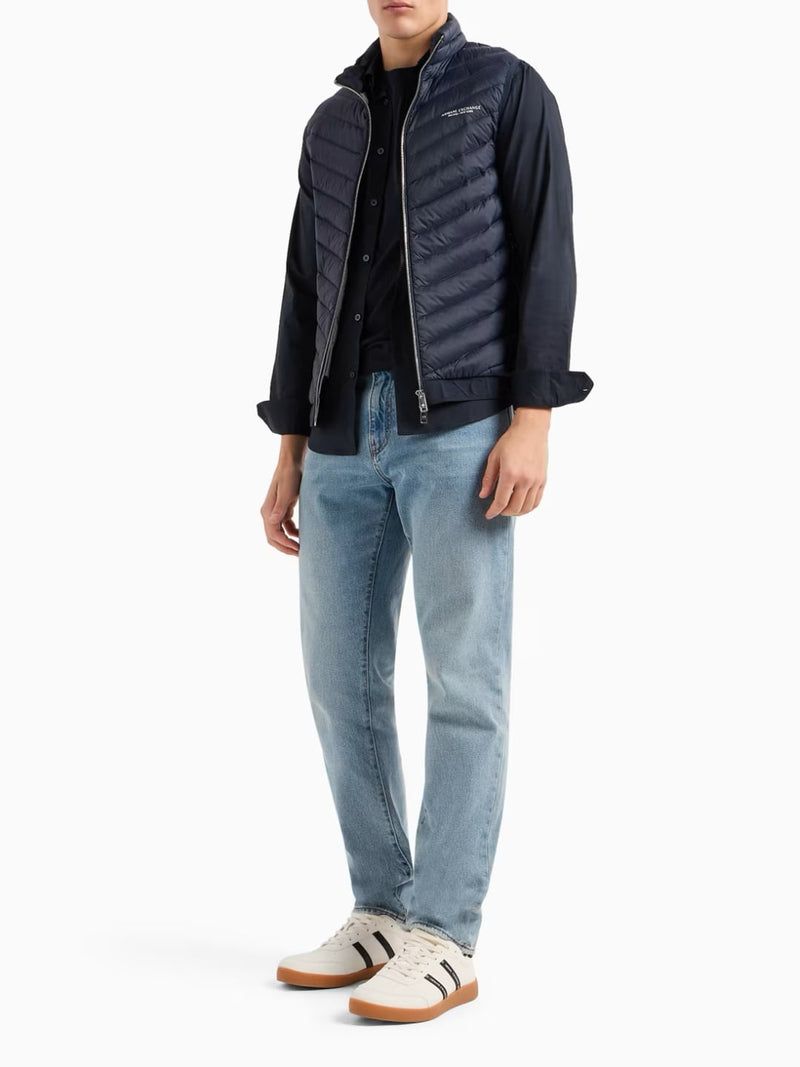 Armani Exchange T-shirt Regular Fit In Jersey Blu Navy