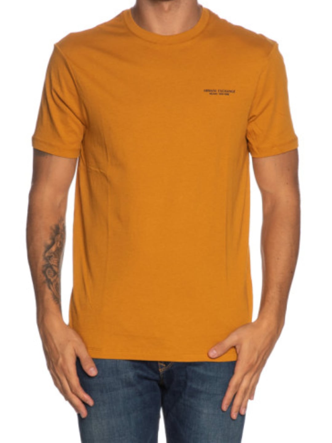 Armani Exchange T-shirt Regular Fit In Jersey Senape