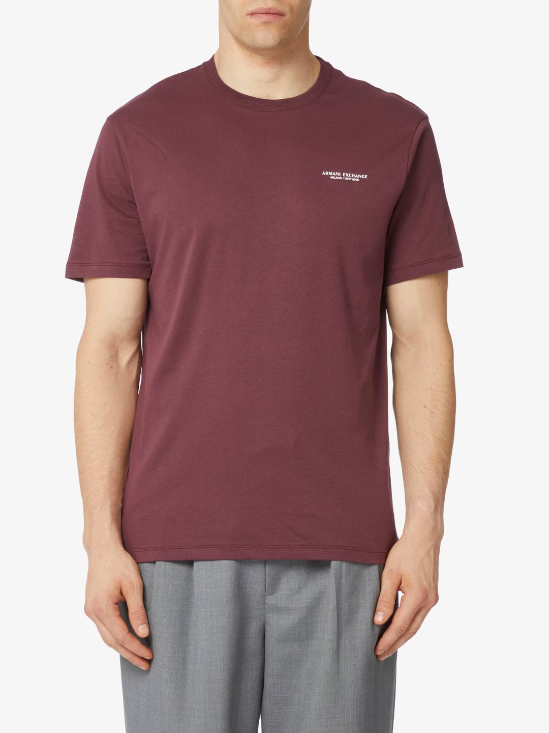 Armani Exchange T-shirt Regular Fit In Jersey Wine