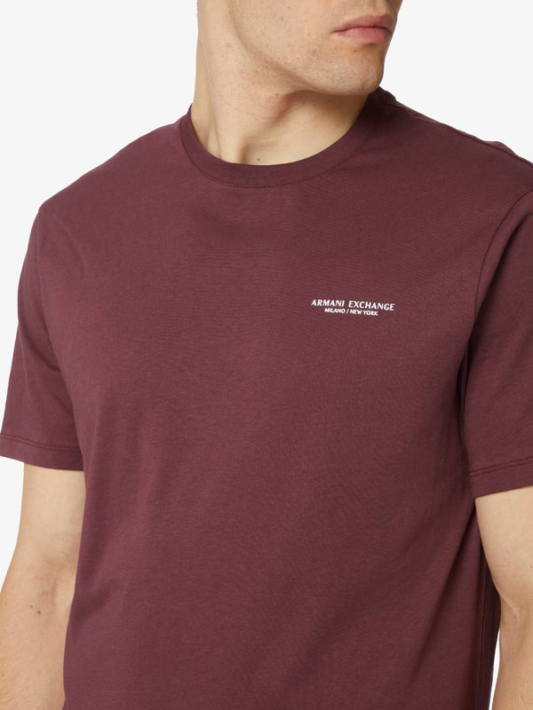 Armani Exchange T-shirt Regular Fit In Jersey Wine