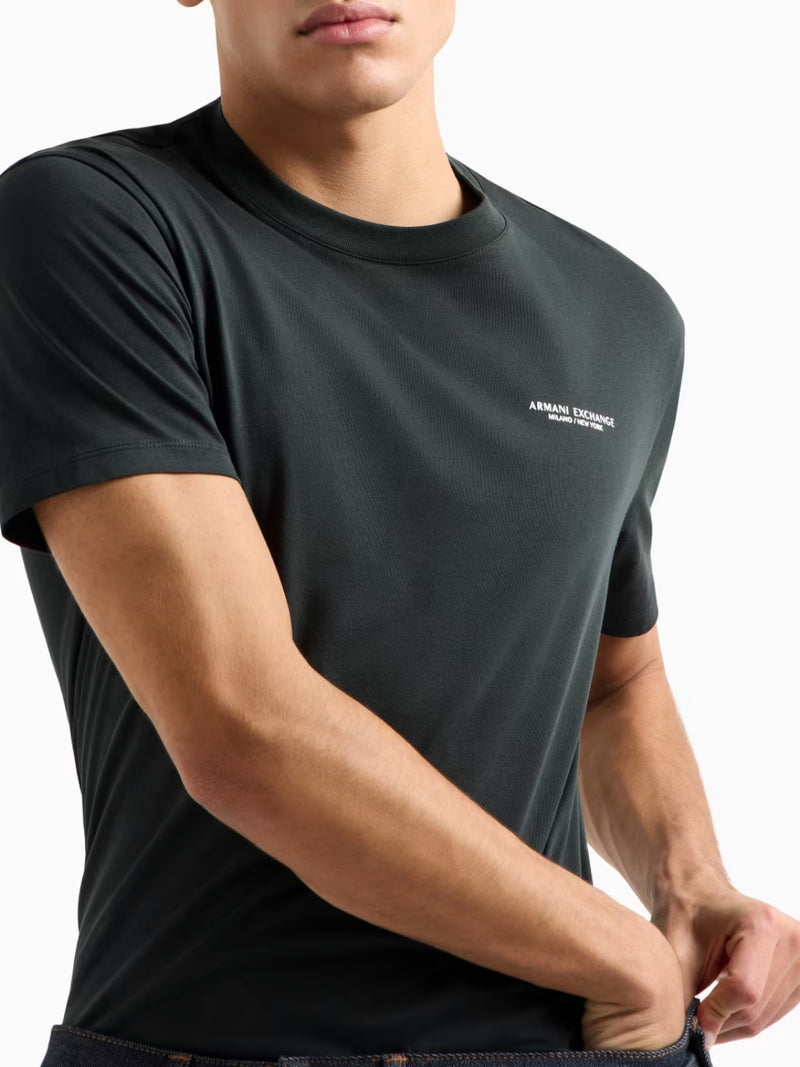 Armani Exchange T-shirt Regular Fit In Jersey Verde