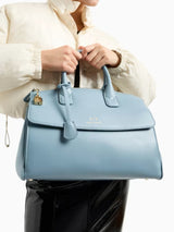 Armani Exchange Borsa A Mano Bauletto Grande Con Lucchetto E Dettagli In Metallo Asv Azzurro