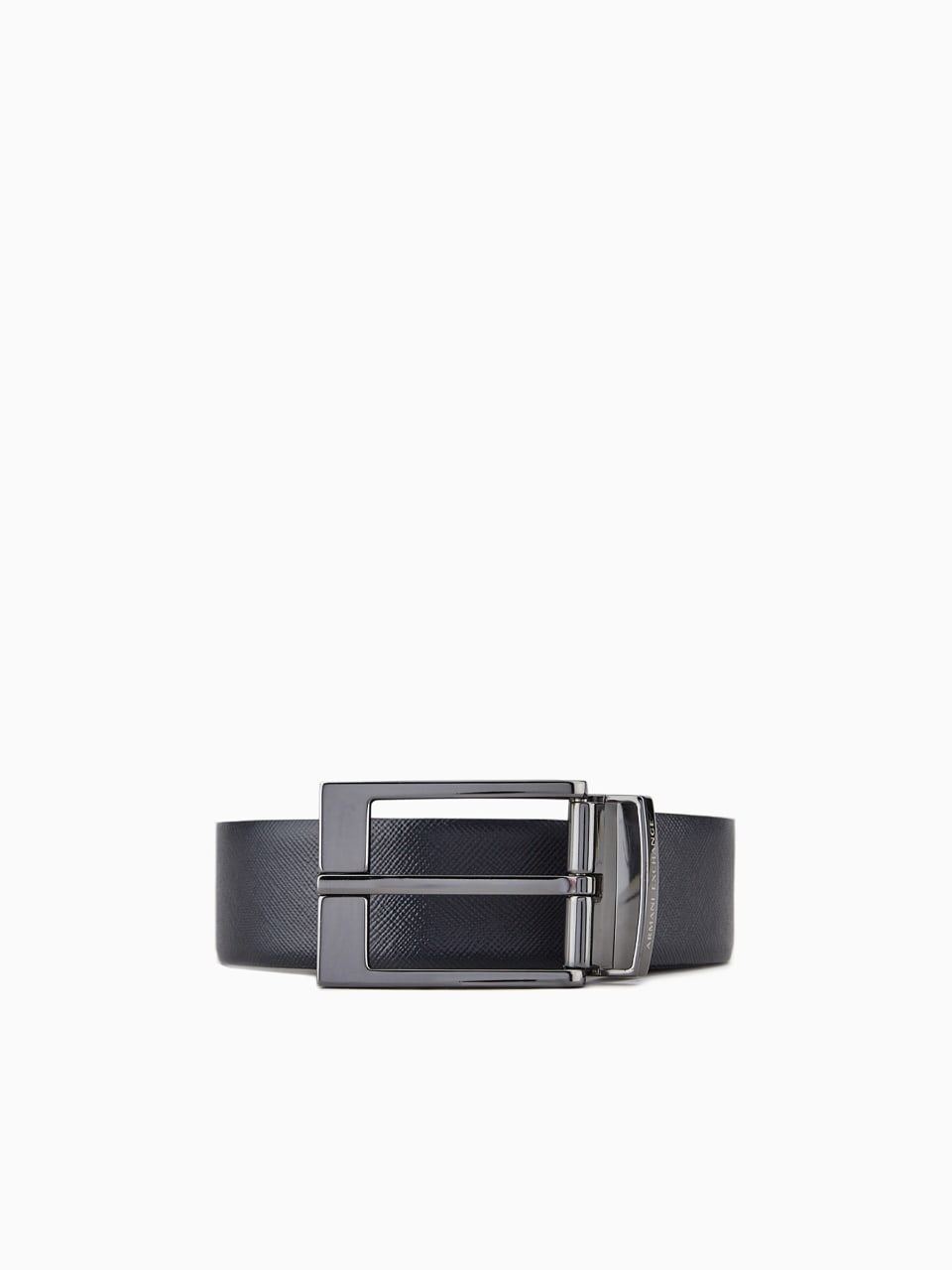 Armani Exchange Cintura in Vera Pelle Deep Navy / Dark Gull